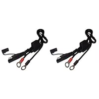 Two Battery Tender 081-0069-6 Ring Terminal Harness with Black Fused 2-Pin Quick Disconnect Plug