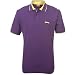 Slazenger Tipped Polo Shirt Mens VelvPurp/Yellow Extra Sml...