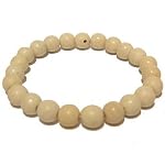 Magnesite Bracelet 01 Stretch 8mm White Gemstone Matte Crystal Healing