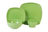Gibson Escapade 16 pc Dinnerware Set, Green