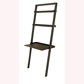 <b>Black Leaning Shelf Desk</b>