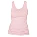 Soft Pink Solid Color Tunic Longer Length Tank shirt tee, 100% Cotton. 5 Adult Sizes