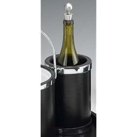 Kraftware 67578 Sophisticates Black with Polished Chrome Deluxe Wine Chiller with Bands by Kraftware