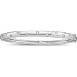 14K White Gold Diamond Bangle Bracelet - 0.50 Ct.