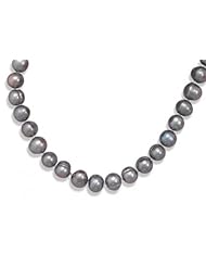 MMA Silver - 18 inch+2 inchExtension Peacock Cultured Freshwater Pearl Necklace