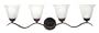 Yosemite Home Decor 6324SN Maple 30-Inch 4-Light Bathroom Vanity, Satin Nickel