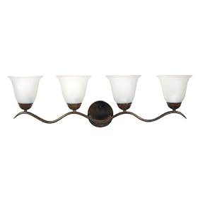 Yosemite Home Decor 6324SN Maple 30-Inch 4-Light Bathroom Vanity, Satin Nickel by Yosemite Home Decor