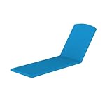 Polywood Outdoor Furniture Nautical Stackable Chaise Lounge with Arms - Full Cushion - Forest Green Sunbrella