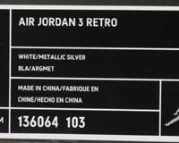 air Jordan 3 retro white sneaker