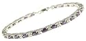 Silver Amethyst and Cubic Zirconia Bracelet