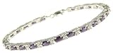 Image of Silver Amethyst and Cubic Zirconia Bracelet