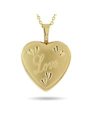 Love Gold Heart Photo Locket - Clearance Final Sale