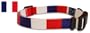 Medium National Flag of France Dog Collar