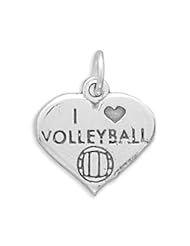 I Love Volleyball Charm