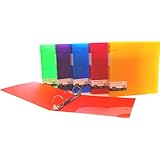 Filexec 3 Ring Binder, 2 Inch Capacity, Frosted, Letter size, Pack of 6, Blueberry, Strawberry, Grape, Lemon, Lime, Tangerine (50161-6494)