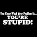 Men's Shooter Shirt (Sleeveless T-Shirt) : You Know What Youre Problem Is... Youre Stupid - Funny One Liner