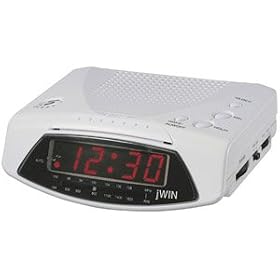 AM/FM Alarm Clock Radio - White