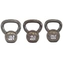 Woman starting Premier Kettlebell Set: 6, 8, 12KG
