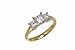 Ladies 18ct Yellow Gold 3 Stone Diamond Ring
