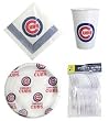Chicago Cubs 96 Piece Plastic Dinnerware Set - Baseball Sports Merchandise