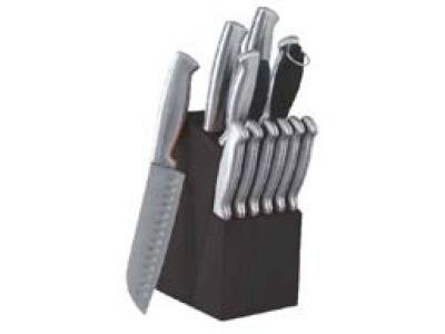 Oster 70561.14 Baldwyn 14-Piece Cutlery Block Set, Brushed Satin