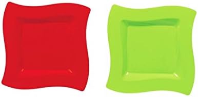 Ultra Premium Quality Heavy Duty Christmas Dessert Plates Red & Green Value 20 Pack!