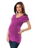 A Pea in the Pod Collection: Short Sleeve Scoop Neck Ruched Maternity T Shirt