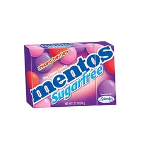 Mentos Sugar Free Chewy Candy with Mixed Berries - 12 Ct