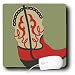TNMGraphics Old West - Red Cowboy Boot - Mouse Pads