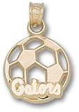 Florida Gators Solid 10K Gold ''GATORS'' Soccerball Pendant