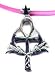 16 Pink Ankh Necklace Sterling Silver Jewelry