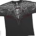Winged Skull and Sword T-Shirt, Skull Pinstripe Liquid Blue Full Shirt Designs