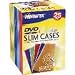 Memorex Slim Cool Color DVD Cases (25 Pack) - Book Fold - Polypropylene - Red, Purple, Blue, Green,