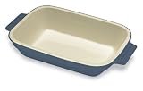 Cuisinart Chef's Classic Ceramic Bakeware 7-by-10-Inch Rectangular Deep Baker, Blue Gray