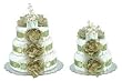 Bloomers Sage Green Peonies With Sage Circle Diaper Cake-2 Tier