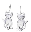 Solid Sterling Silver Kitten Celtic Earrings