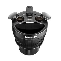 CAPDASE Car Charger Cup Holder PoweCup 2.2 カーチャージャーカップホルダー パワーカップ （充電用USBポート2口(1A用 2.1A用(iPad, GALAXY TAB 対応) 各１口)，シガーソケット２口 搭載 車載カップホルダー） CA00-C201