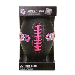 NFL Licensed Junior Size Breast Cancer Awareness Football with Kicking Tee