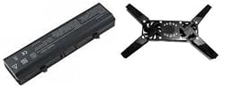 Extended Performance Replacement Battery for select Dell Laptop / Notebook / Compatible with Dell 0GW252, 0XR693, 312-0625, 312-0626, 312-0633, 312-0634, D608H, GP952, GW240, GW252, HP297, RN873, RU586, WK379, X284G, XR693, Inspiron: 15, 1525, 1526, 1545 ( 6 Cells, 4800 Mah ) - Includes Expandable Base Silent Notebook Cooler pad