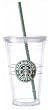 Starbucks 16 Ounce Clear Acrylic Insulated Tumbler (Grande To-Go Cup)