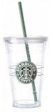 Starbucks 16 Ounce Clear Acrylic Insulated Tumbler (Grande To-Go Cup)