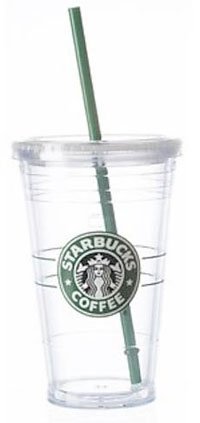 Starbucks 16 Ounce Clear Acrylic Insulated Tumbler (Grande To-Go Cup)