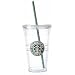 Starbucks 16 Ounce Clear Acrylic Insulated Tumbler (Grande To-Go Cup)