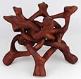 Wood Cobra Crystal Ball Stand