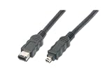 Firewire Cable 6p-4p 5m 5 meter- 1394A 6-pin male to 1394A 4-pin male - IEEE 1394A compatible - The maximum data transfer rate is 400 Mbps