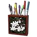 Taiche - Photography - Jasmine - Divinity and Hope - white, flower, stamen, petals, jasmine, fragrant, blossom - Tile Pen Holders-5 inch tile pen holder