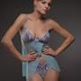 Sheer Babydoll, Tropical Blue, S