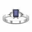 14K White Gold Iolite Ring