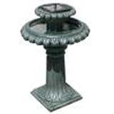 Alpine Solar Birdbath Tabletop Fountain