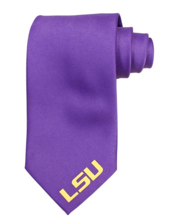 LSU - Tigers - Solid Logo Purple - Necktie - Tie [Apparel]